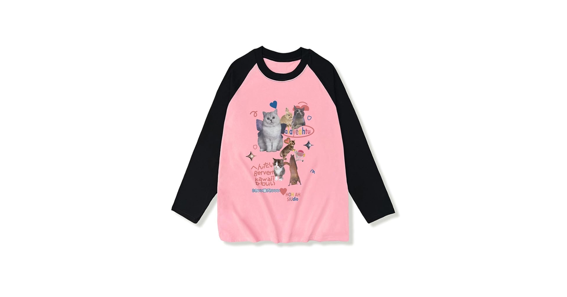 Women's Kawaii Long Sleeve Shirts Casual Y2K Comfort T-Shirt